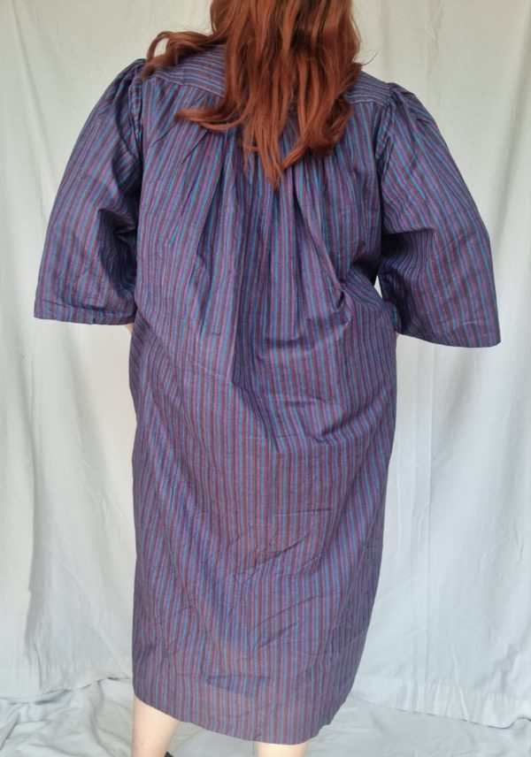 100% Cotton Striped Kaftan Midi Dress UK Size 14-18 4