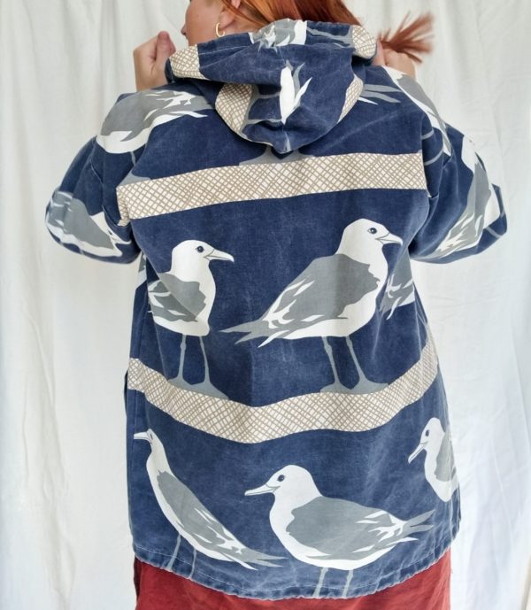 Seagull Print Hooded Jacket UK Size 14-18 4