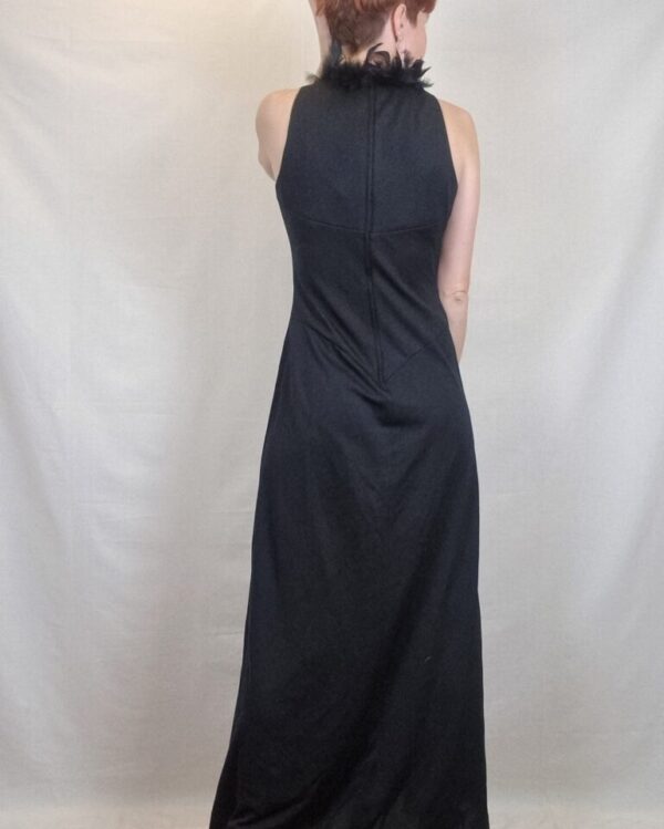 Feather Neck Stretch Maxi Dress UK Size 10-14 - Image 3