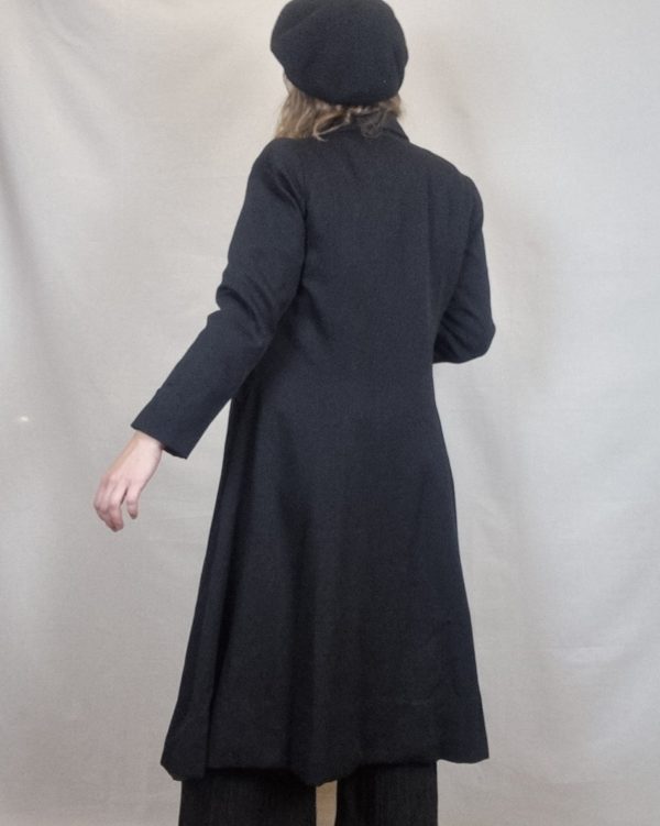 Black Longline Tailored Coat UK Size 8-10 3