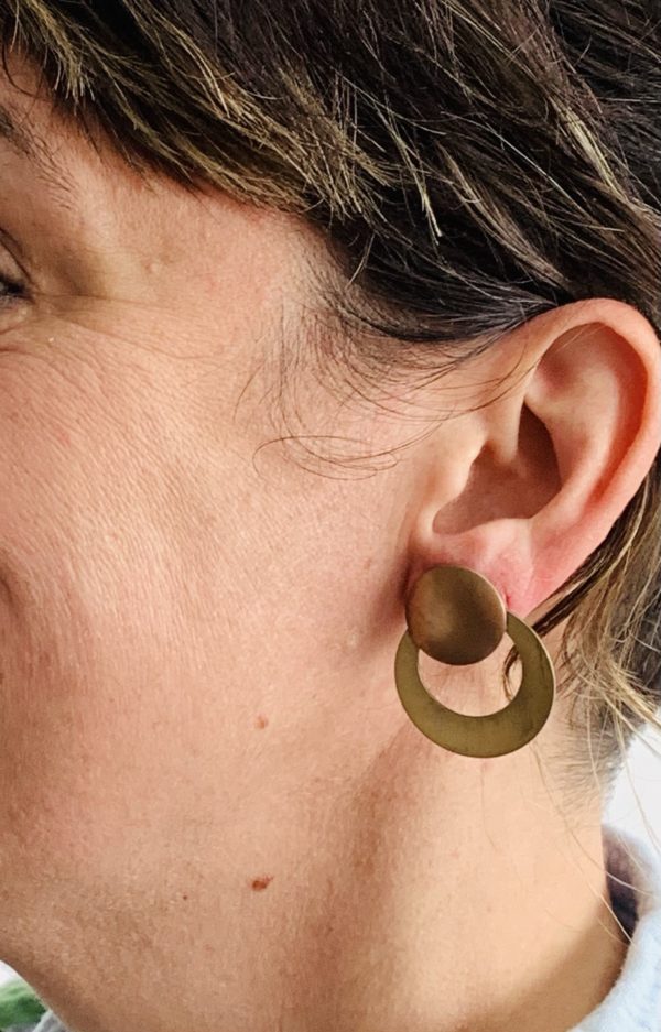 Copper drop earrings 2