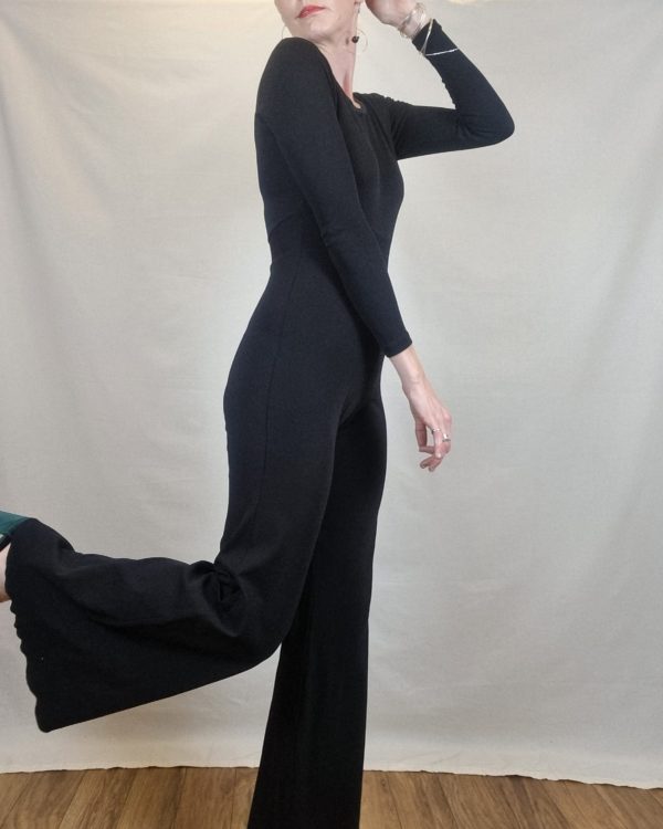 Long Sleeved Flared Catsuit UK Size 10-12 4