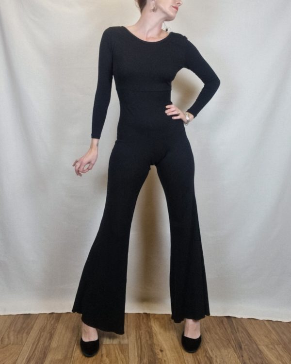 Long Sleeved Flared Catsuit UK Size 10-12 2