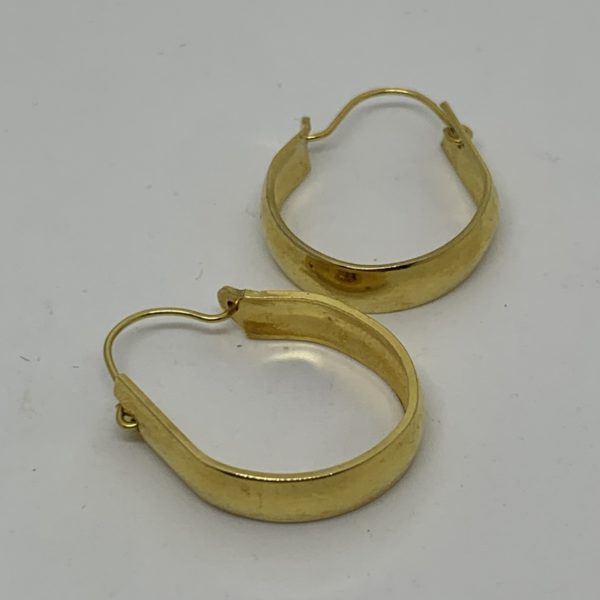 Simple gold plated small hoop earrings 5
