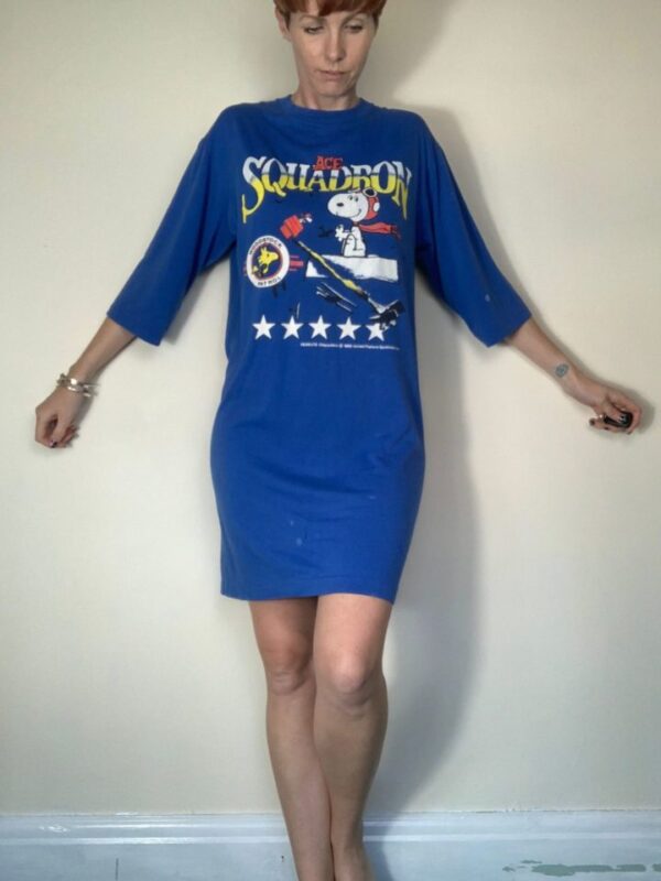 Snoopy Ace  Squadron Long Tee/Nightie UK Size 8-10
