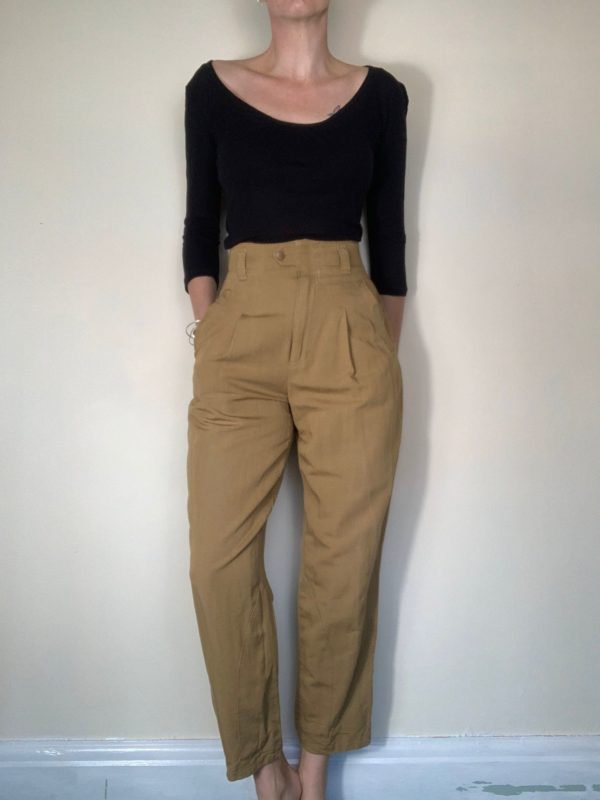 Light brown High Waisted Trousers UK 8 4