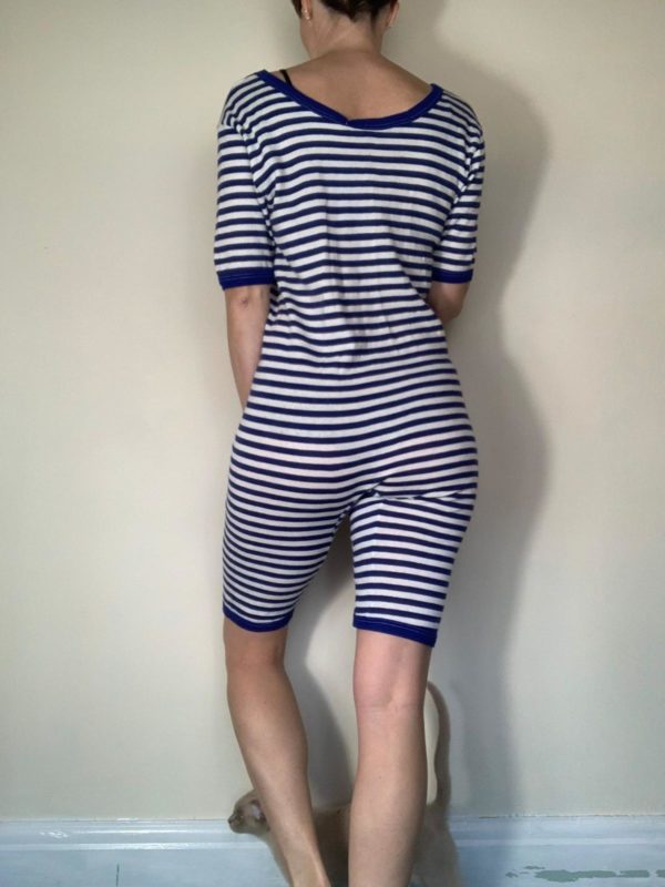 Blue Stripe Short Romper Sleep Suit UK 10-12 3