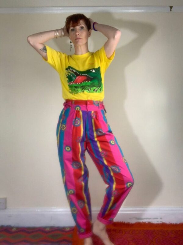 Colourful Patterned Mexx Trousers UK 8-10 - Image 3