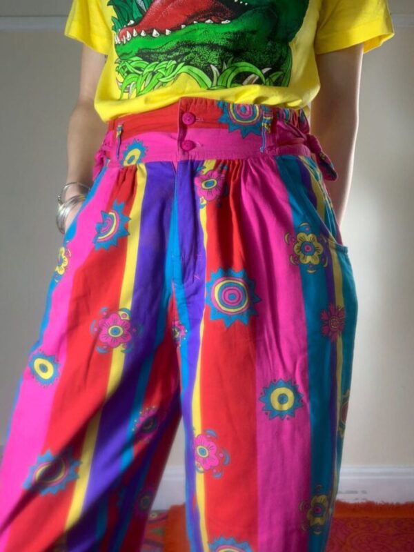 Colourful Patterned Mexx Trousers UK 8-10 - Image 4