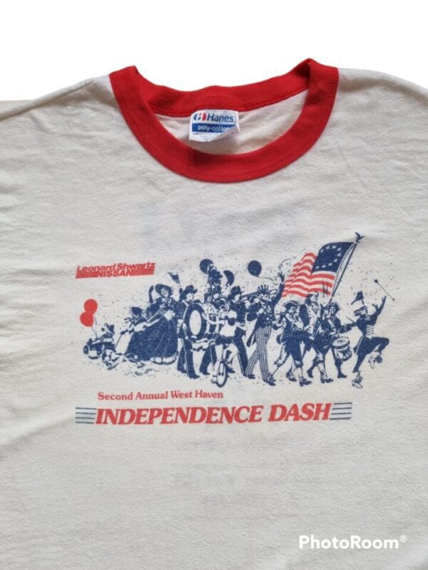 "Independence Dash"  Ringer Tee Medium - Image 2