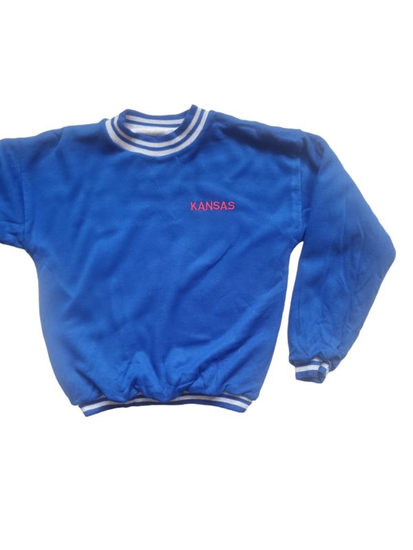 Reversible Blue and Grey Kansas Sport Sweatshirt Small 3