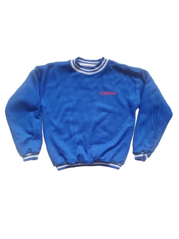 Reversible Blue and Grey Kansas Sport Sweatshirt Small 1