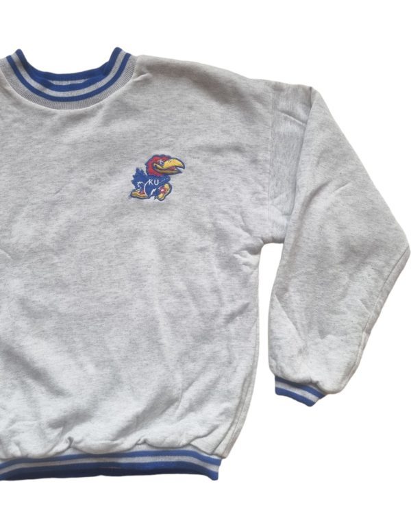 Reversible Blue and Grey Kansas Sport Sweatshirt Small 4