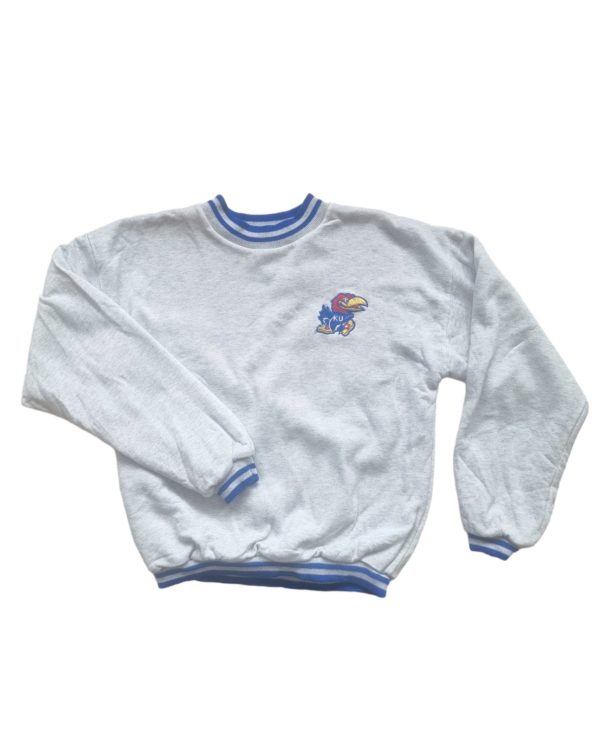 Reversible Blue and Grey Kansas Sport Sweatshirt Small 2