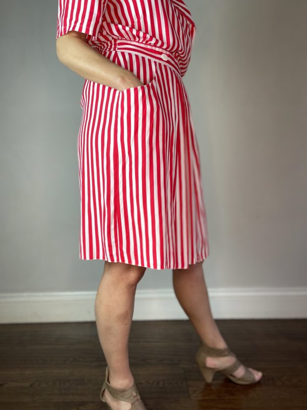 Red and White Striped Playsuit UK 10-12 5