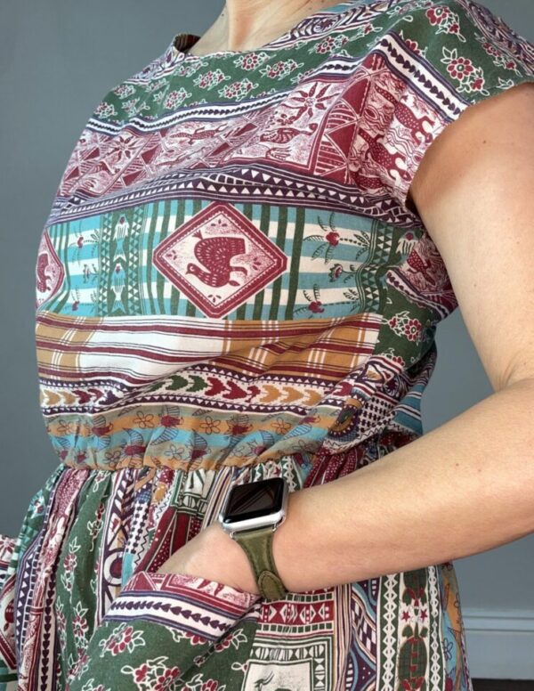 Ethnic Print Summer Dress UK 10-12 - Image 2