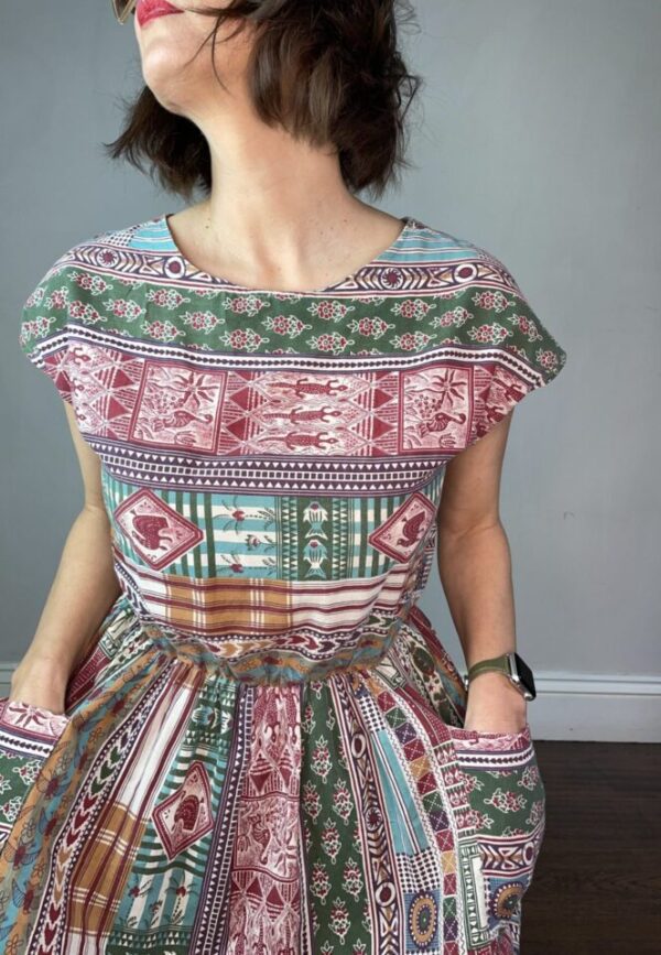 Ethnic Print Summer Dress UK 10-12 - Image 5