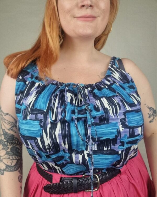 Handmade Vintage Patterned Summer Top UK 16-20