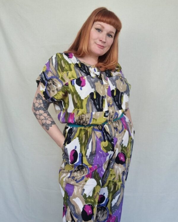 Tall Patterned Button Front Jumpsuit UK 20-24