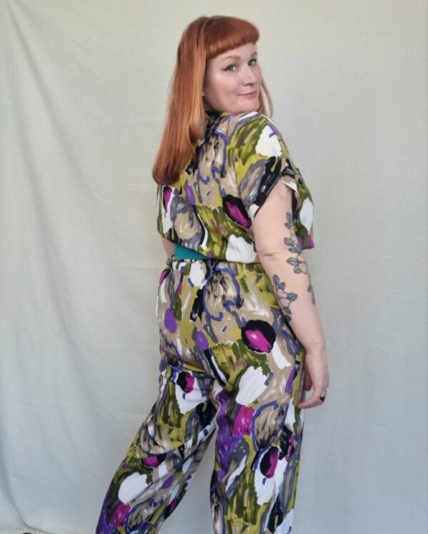 Tall Patterned Button Front Jumpsuit UK 20-24 - Image 3