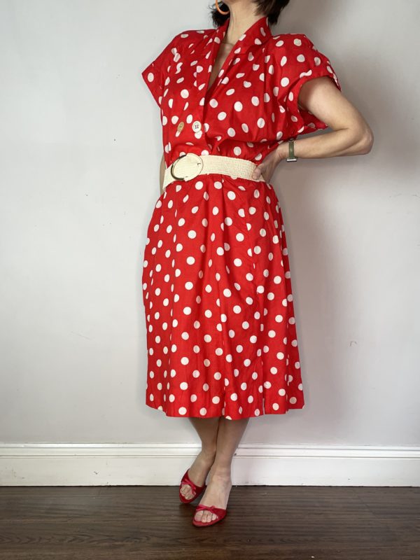 Red Polka Dot Summer Dress UK 18-22 3