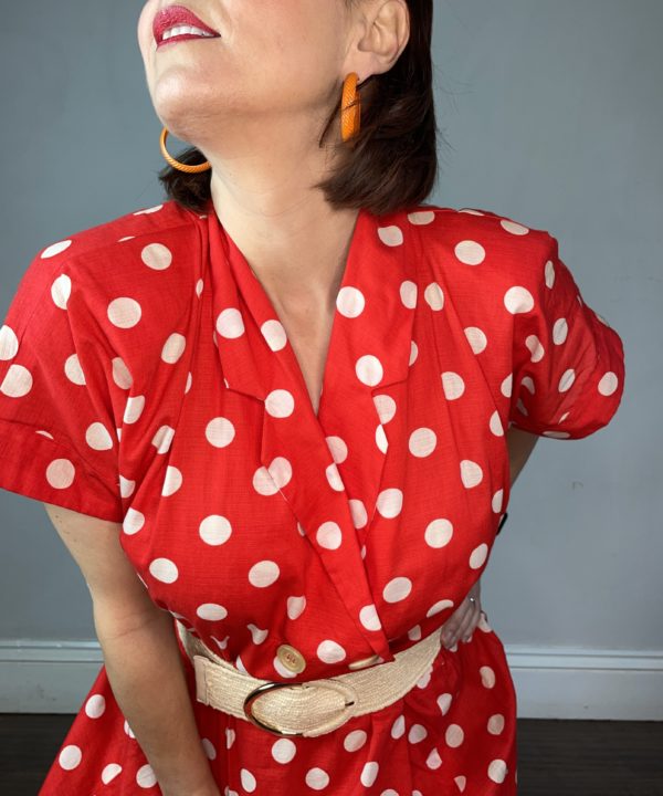 Red Polka Dot Summer Dress UK 18-22 7