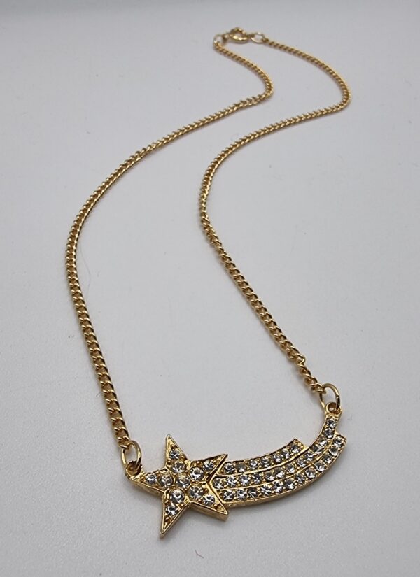 'Shooting star' rhinestone necklace 1