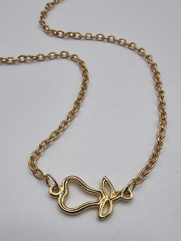 Vintage gold pear choker necklace 1