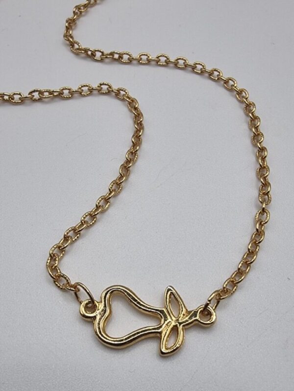 Vintage gold pear choker necklace