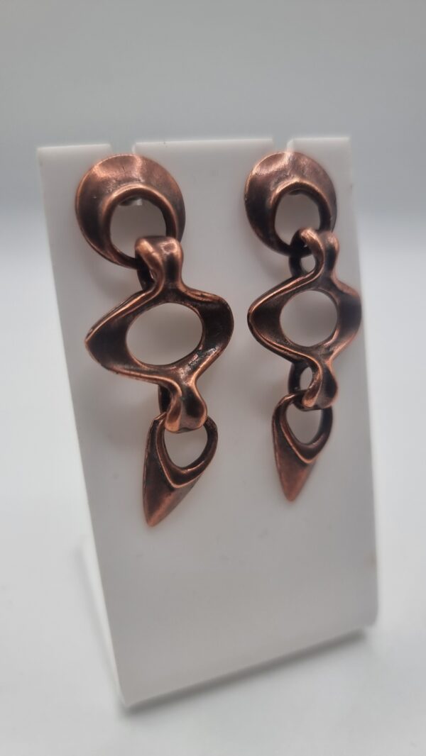 Vintage copper drop earrings 1