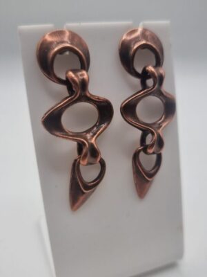 Vintage copper drop earrings