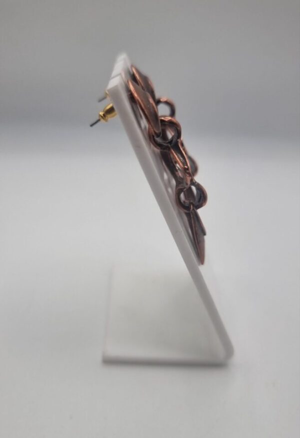 Vintage copper drop earrings - Image 3