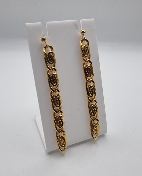 Vintage flat chain earrings 2
