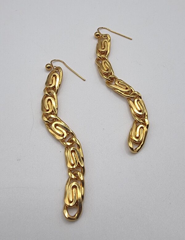 Vintage flat chain earrings 1