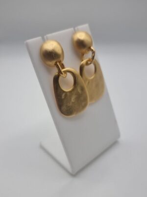 Vintage hammered gold earrings
