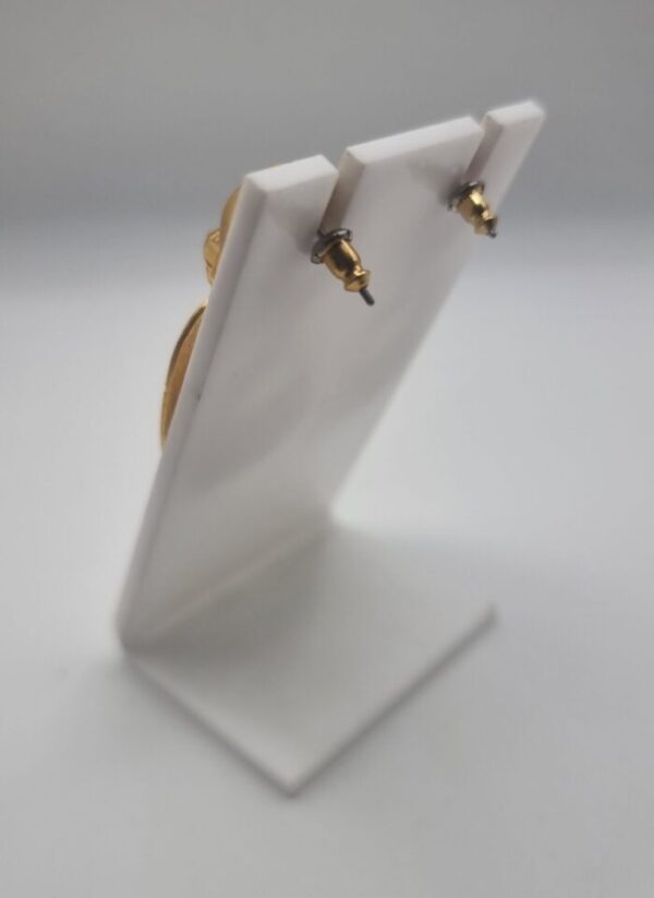 Vintage hammered gold earrings - Image 2