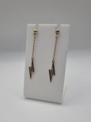 Vintage striped lightning chain earrings