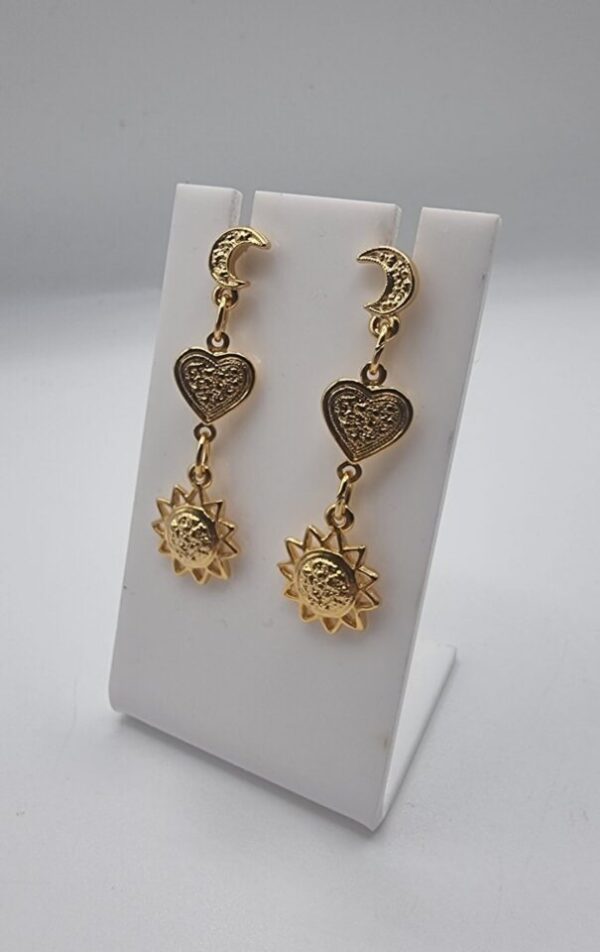 Vintage celestial drop earrings - Image 4