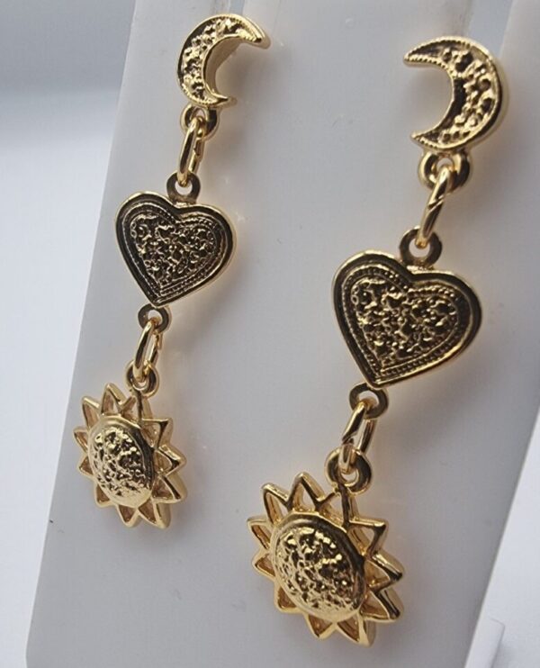 Vintage celestial drop earrings