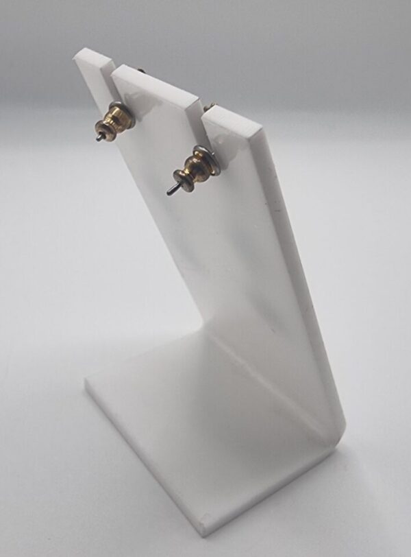 Vintage black Enamel sun earrings - Image 2