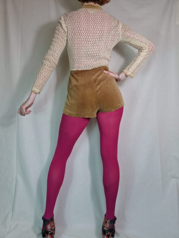 1960s Hitch Hiker USA 'Go Go' velvet playsuit UK 8-10 - Image 3