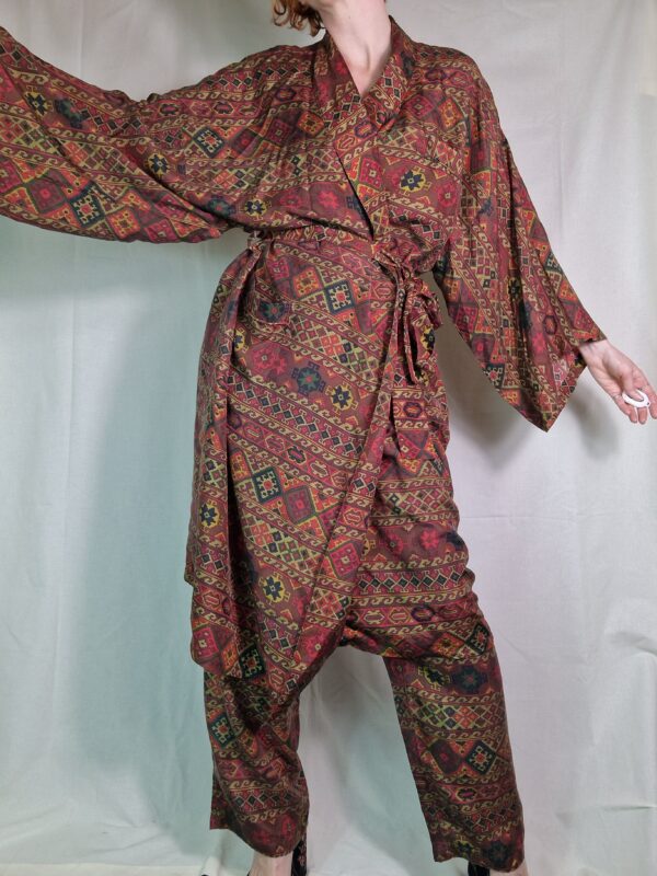 Paisley Silk Dressing Gown UK 10-16 1