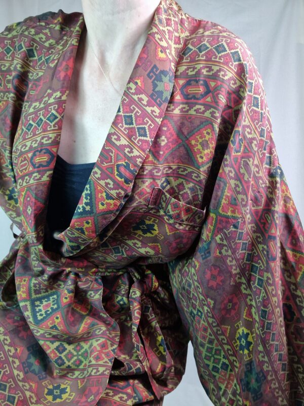 Paisley Silk Dressing Gown UK 10-16 2