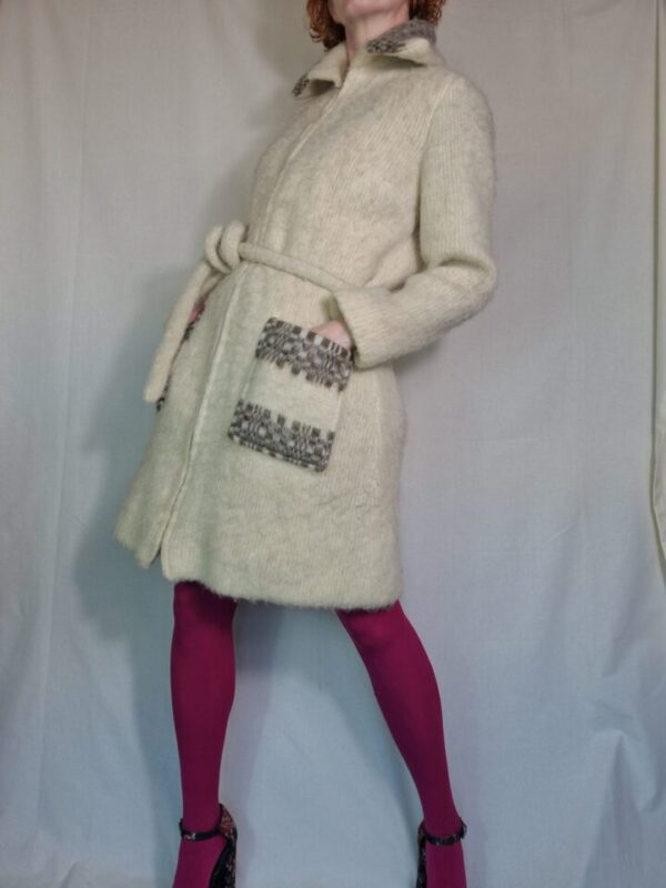 Belted wool longline jacket UK 10-14 - Image 2