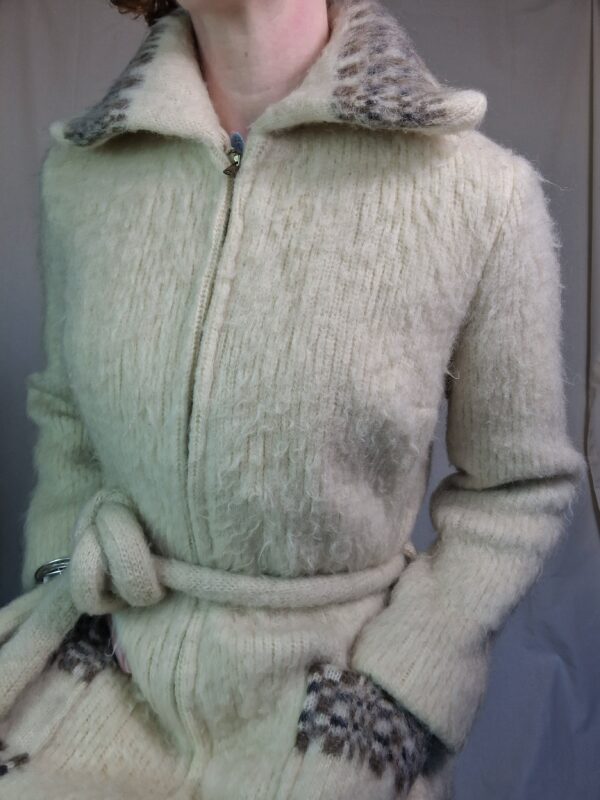 Belted wool longline jacket UK 10-14 4