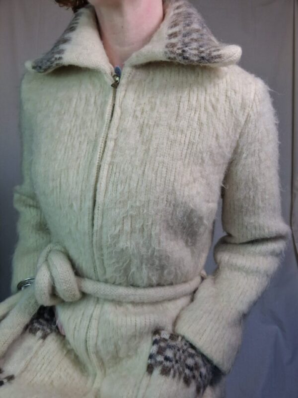 Belted wool longline jacket UK 10-14 - Image 4