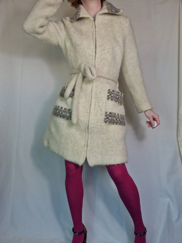 Belted wool longline jacket UK 10-14 1