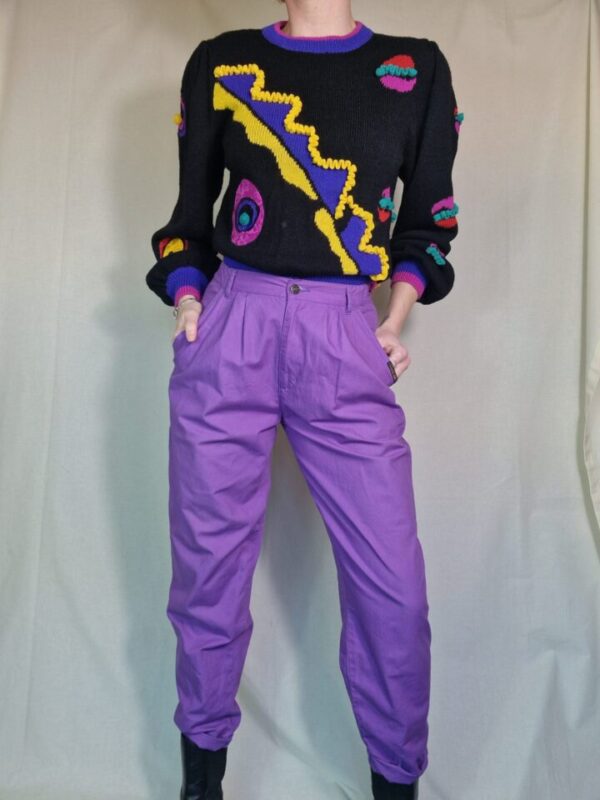 1980s ruffle detail jumper UK 10-12 - Image 4