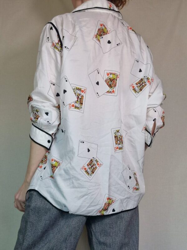 Novelty playing card print shirt UK 16 - Image 4