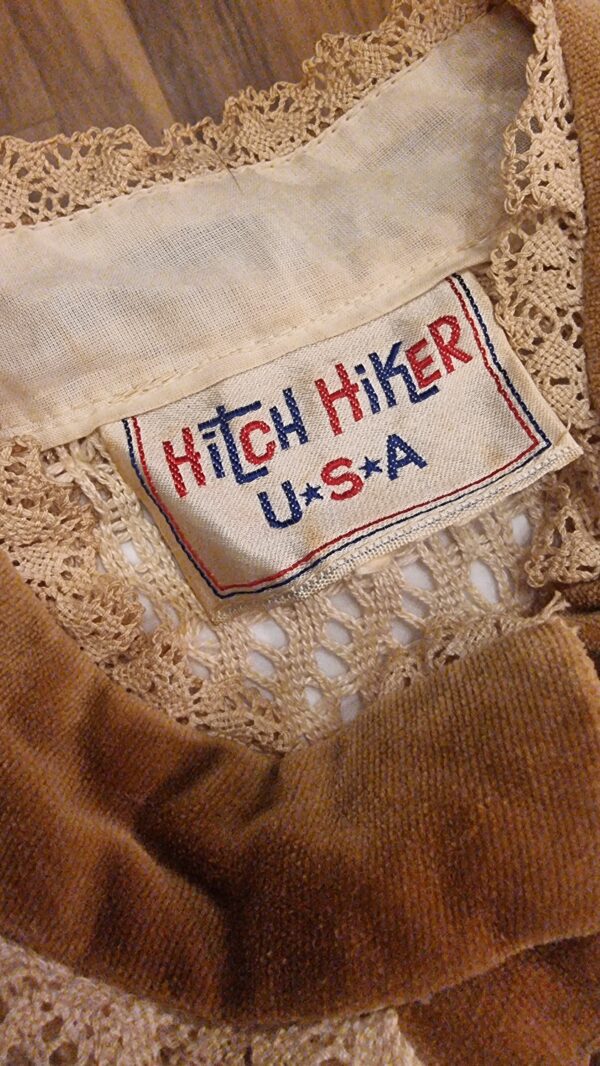 1960s Hitch Hiker USA 'Go Go' velvet playsuit UK 8-10 5
